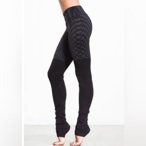 High-Rise Black Patterned Leggings - Women's Pants & Jumpsuits
